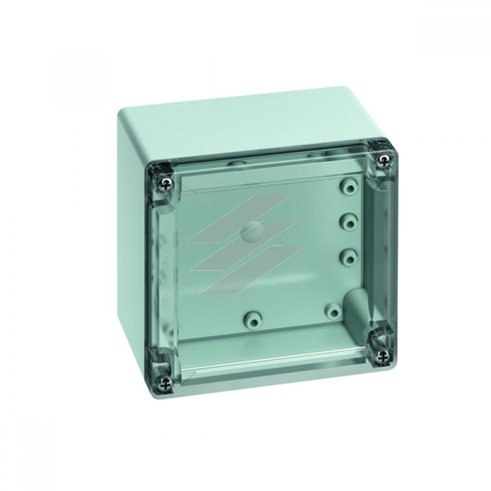 TG-коробка ABS 1212-9-to (124х122х85мм), акрилонітрил-бутадієн-стерол, гладкі стінки, IP67, прозора кришка, Spelsberg